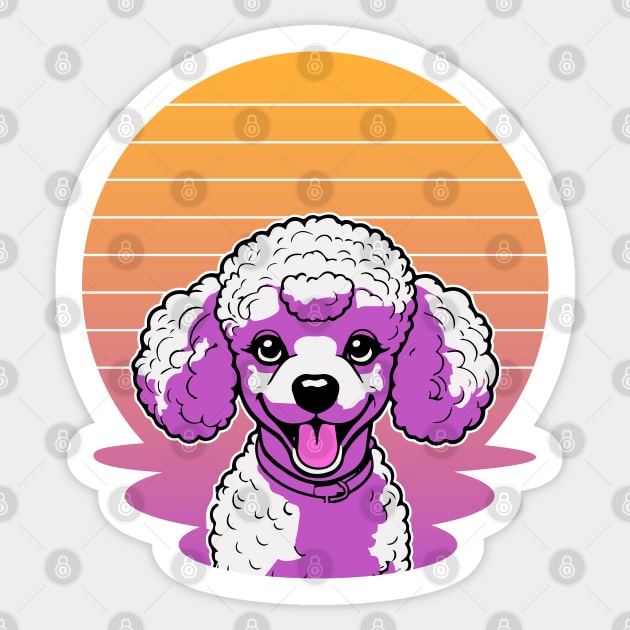 cute poodle dog enthusiasts breeds dog Sticker by greatnessprint